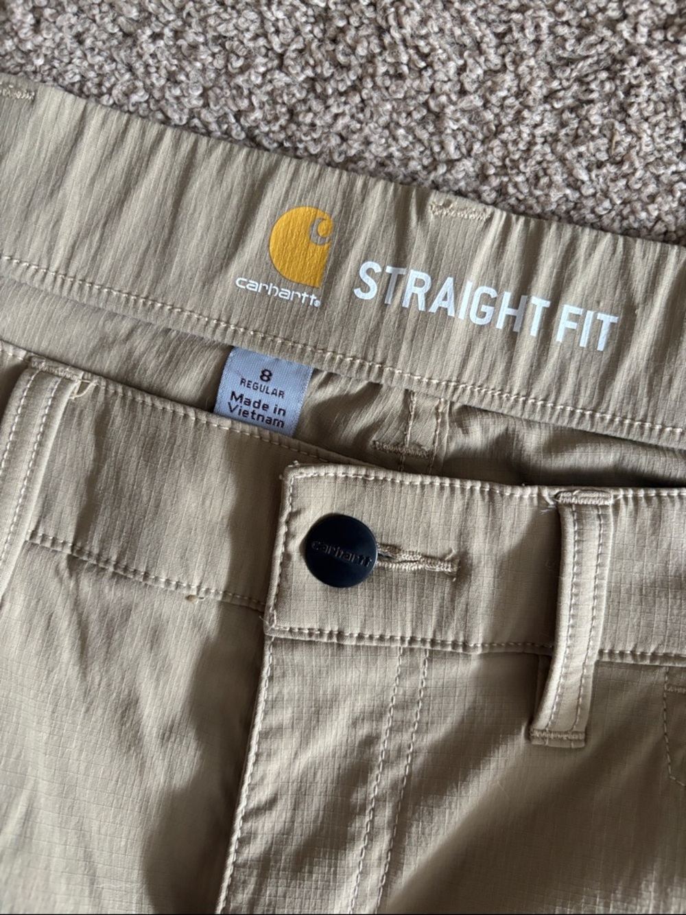 Carhartt Shorts straight fit sz 10, like new, khaki - Picture 2 of 6